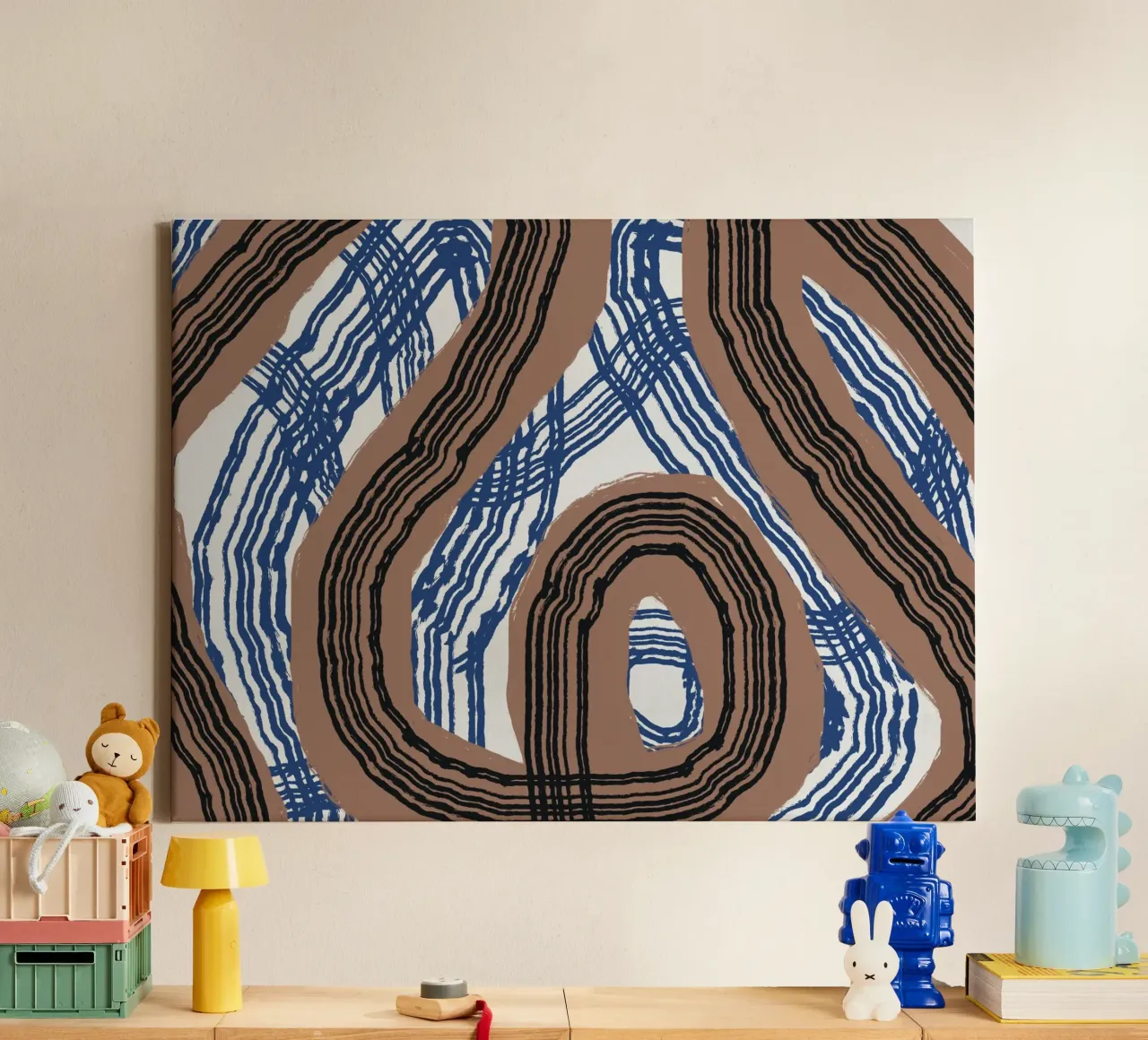 Line abstraction 03 canvas by Little Dean