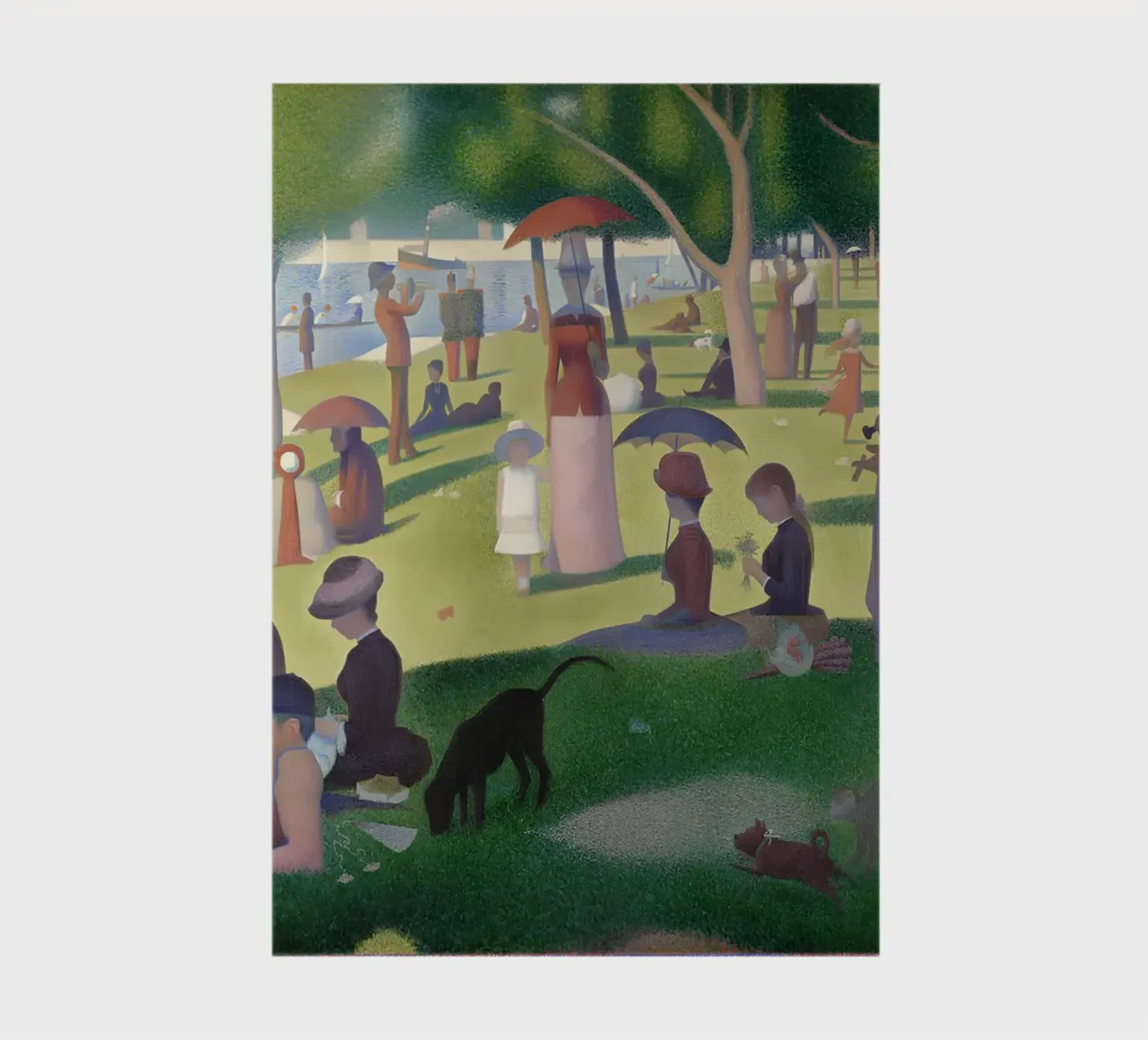 Seurat's La Grande Jatte - Pointillist Parisian Scene notebook by NorwesClub