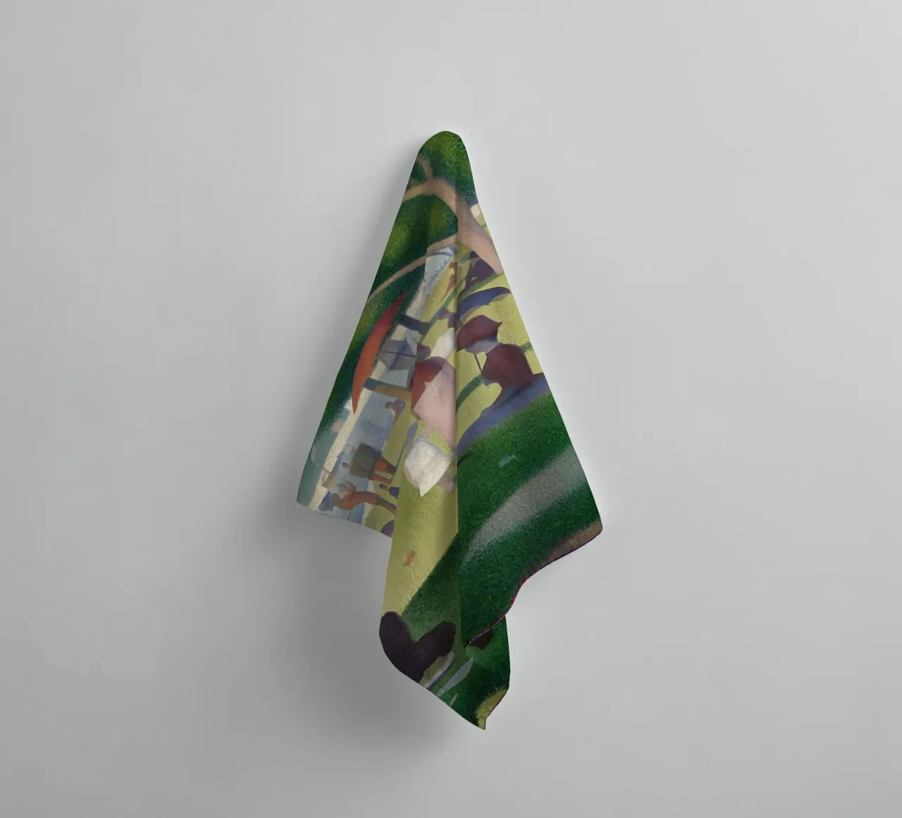 Seurat's La Grande Jatte - Pointillist Parisian Scene towel by NorwesClub