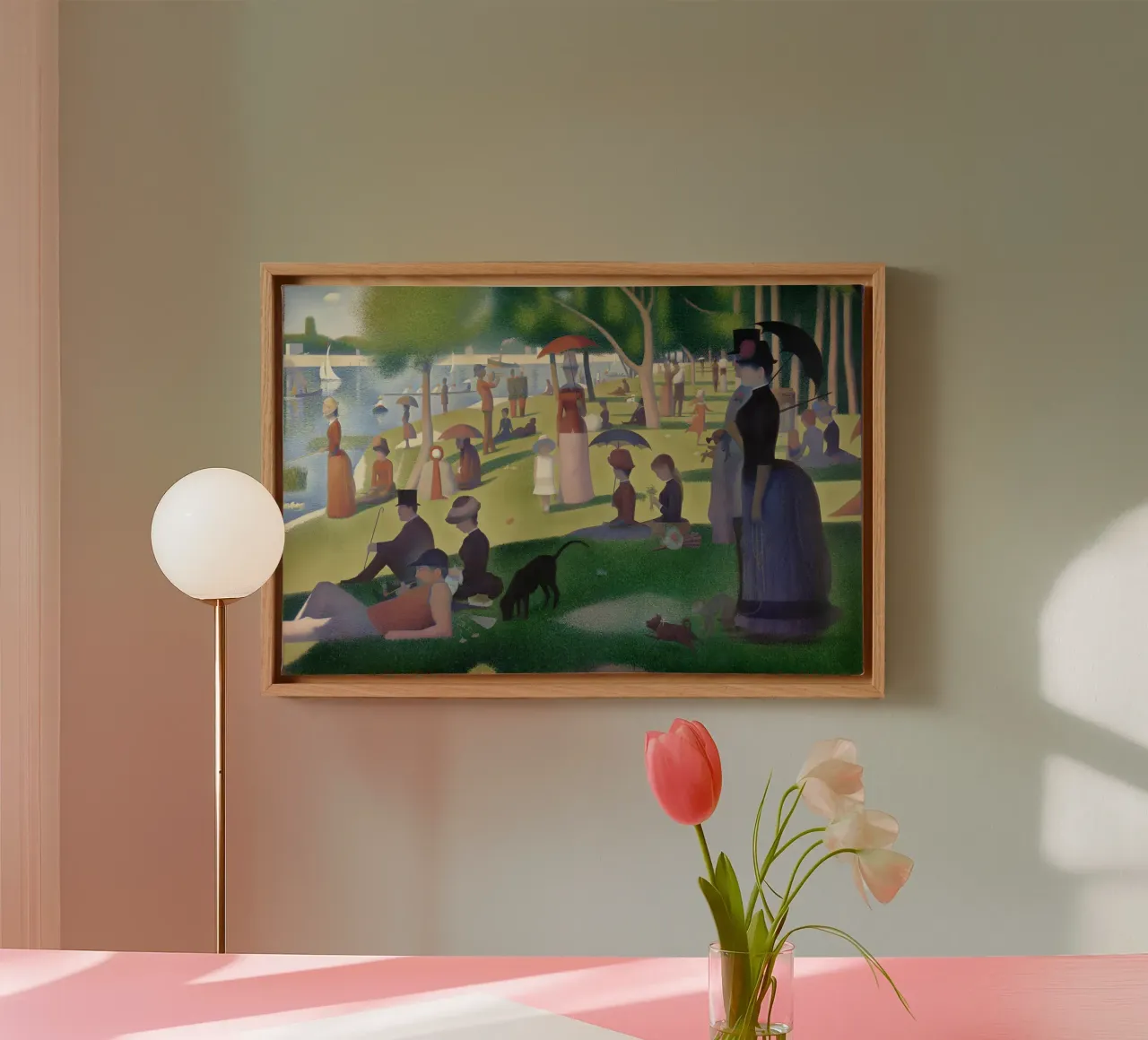 Seurat's La Grande Jatte - Pointillist Parisian Scene canvas by NorwesClub