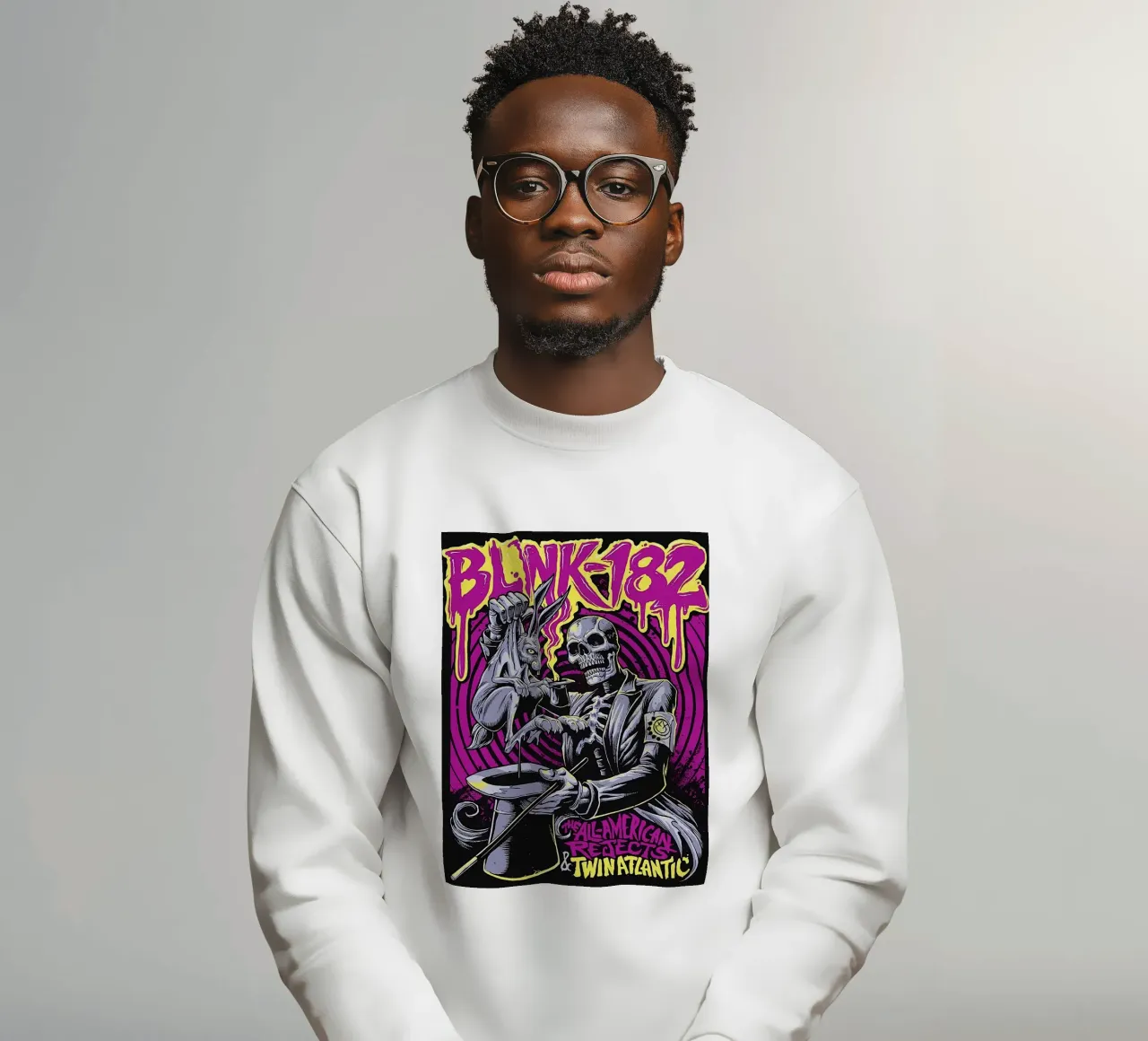 Le groupe Blink-182 sweat de vanhesling