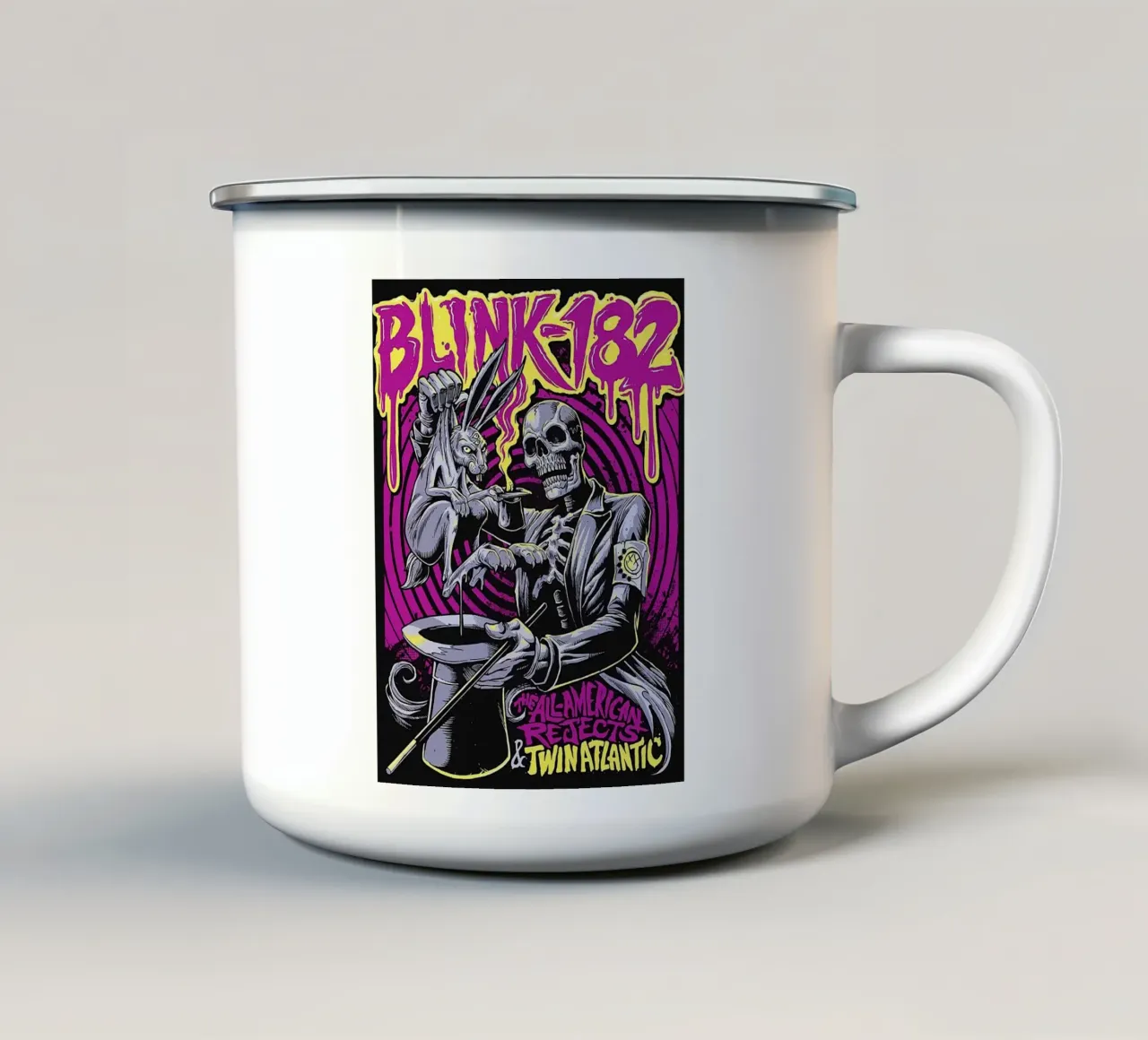 La band Blink-182 tazza in smalto da vanhesling
