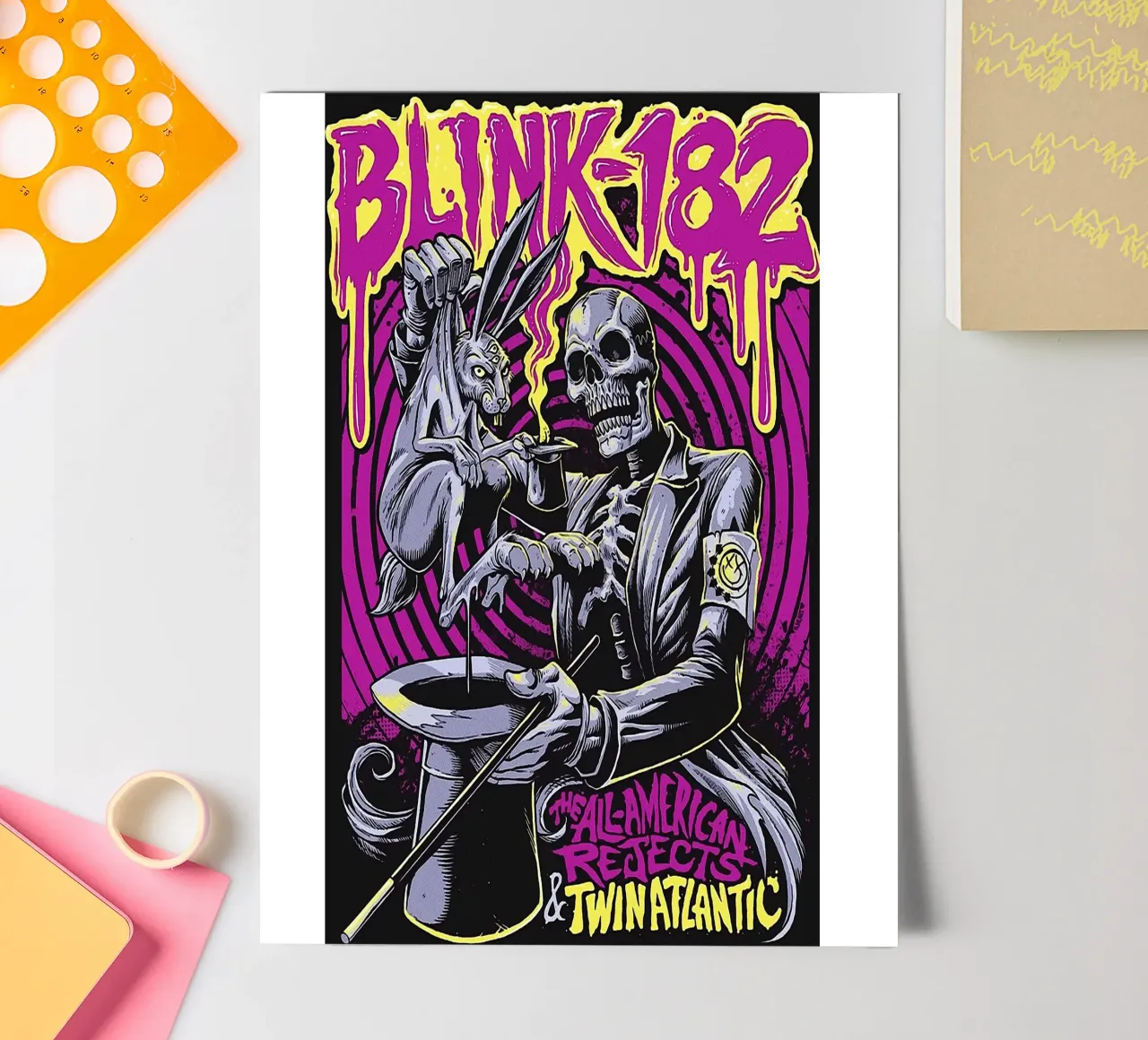 Le groupe Blink-182 planche autocollant de vanhesling
