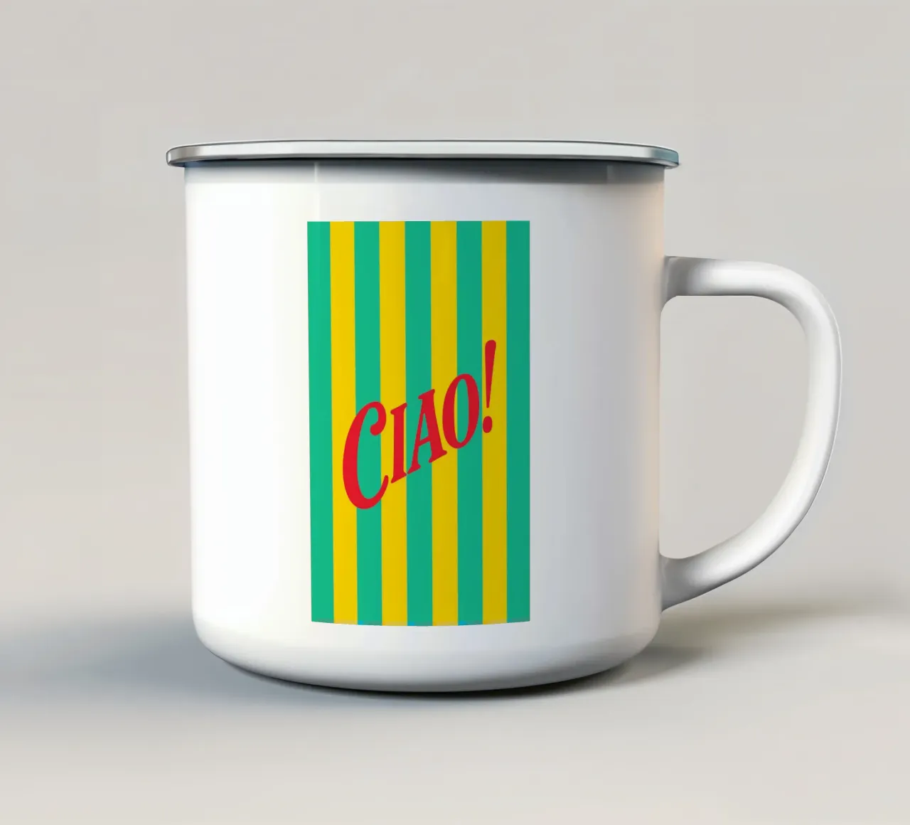 Italian Vibes Only tazza in smalto da QuooodZ by MooodzArt