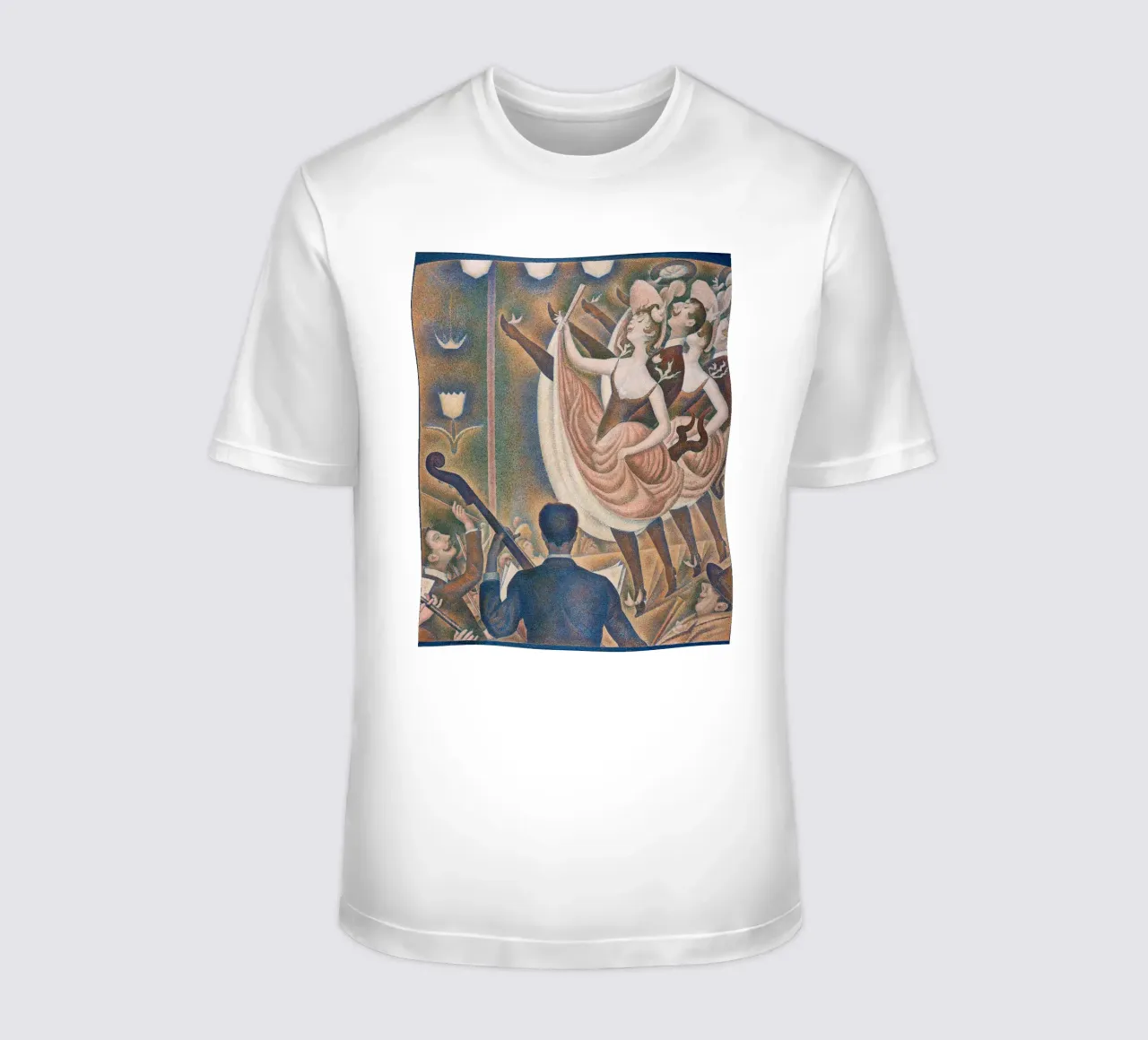 Seurats Le Chahut - Dynamische pointillistische kleinkunst t-shirt van NorwesClub