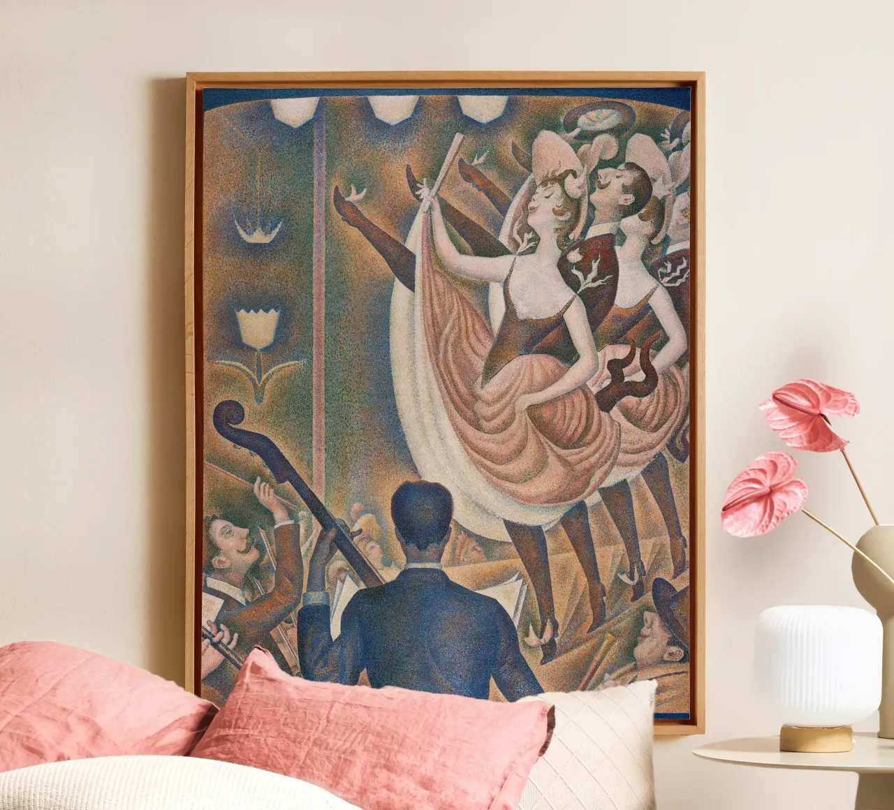 Seurat's Le Chahut - Dynamic Pointillist Cabaret Art canvas by NorwesClub