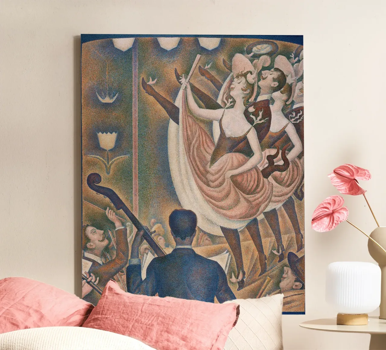 Seurat's Le Chahut - Dynamic Pointillist Cabaret Art canvas by NorwesClub