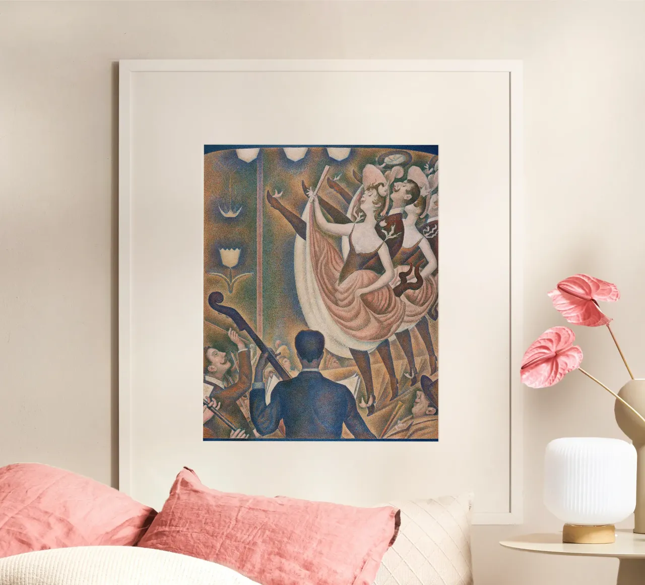 Seurat's Le Chahut - Dynamic Pointillist Cabaret Art hahnemühle by NorwesClub
