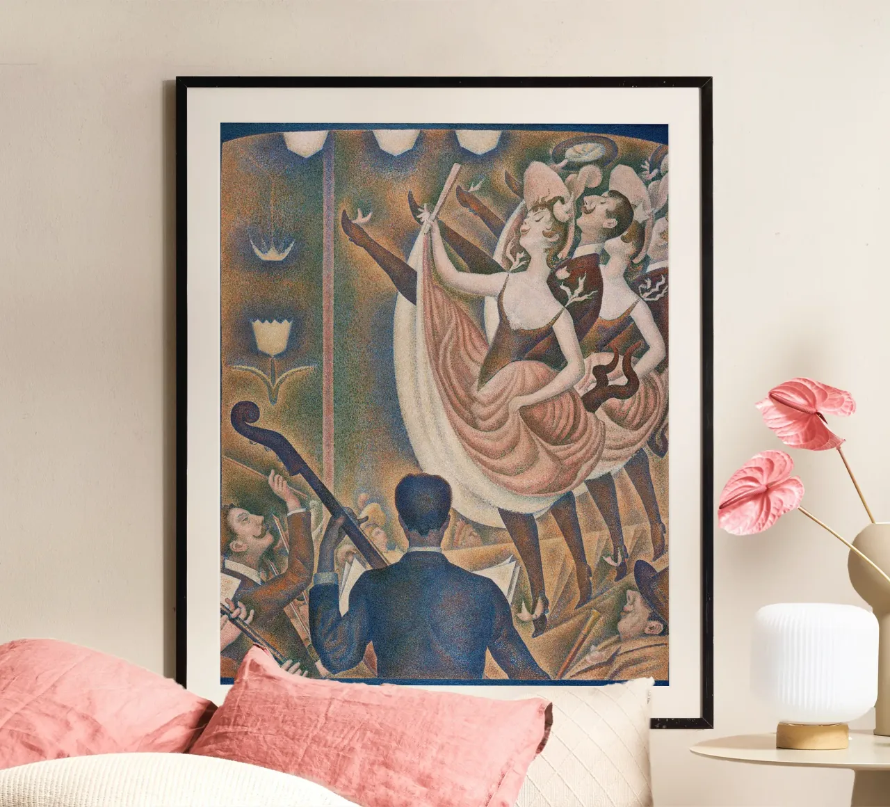 Seurat's Le Chahut - Dynamic Pointillist Cabaret Art hahnemühle by NorwesClub