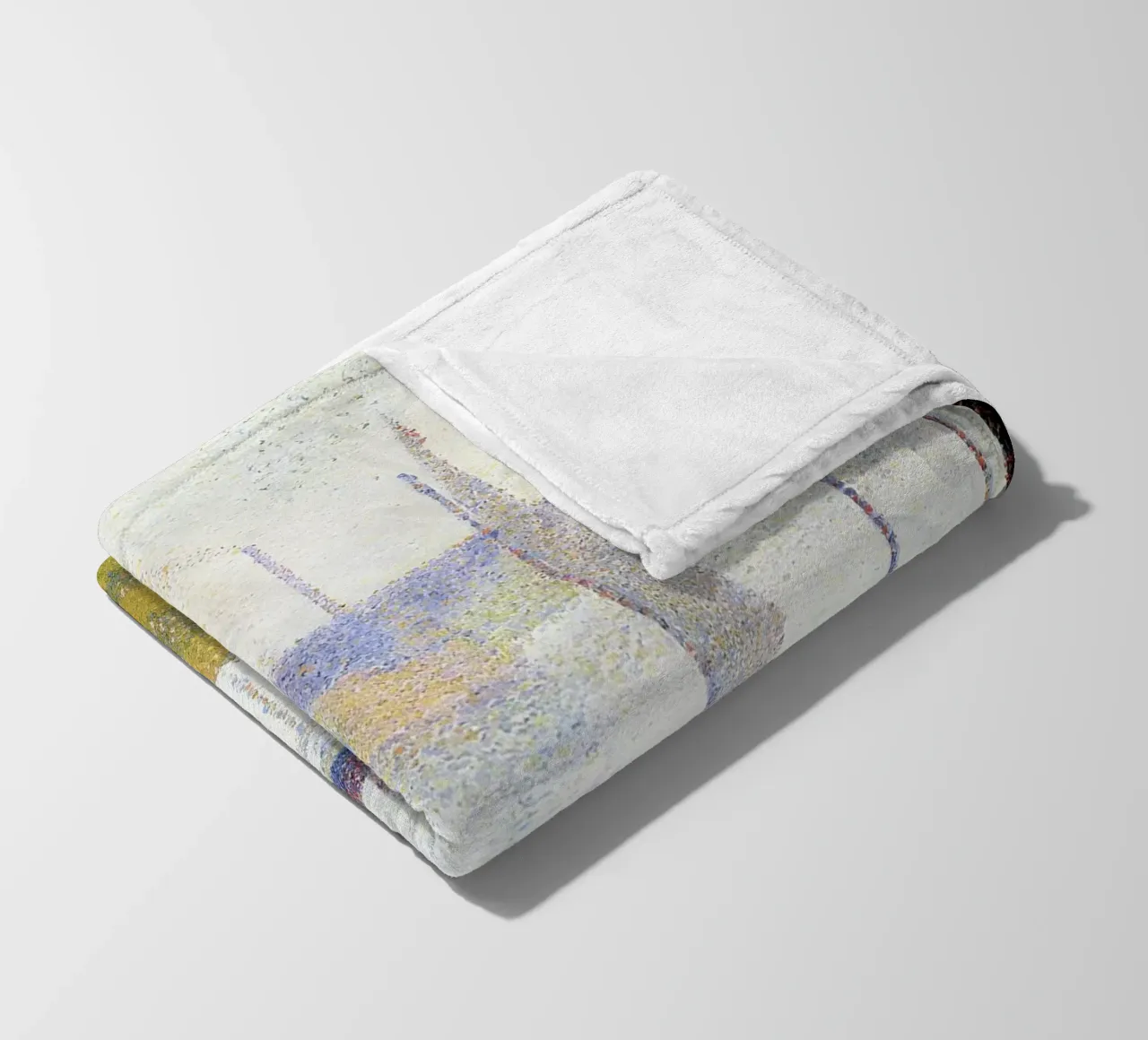 Seurat's The Seine at Courbevoie - Pointillist Landscape fleece blanket by NorwesClub