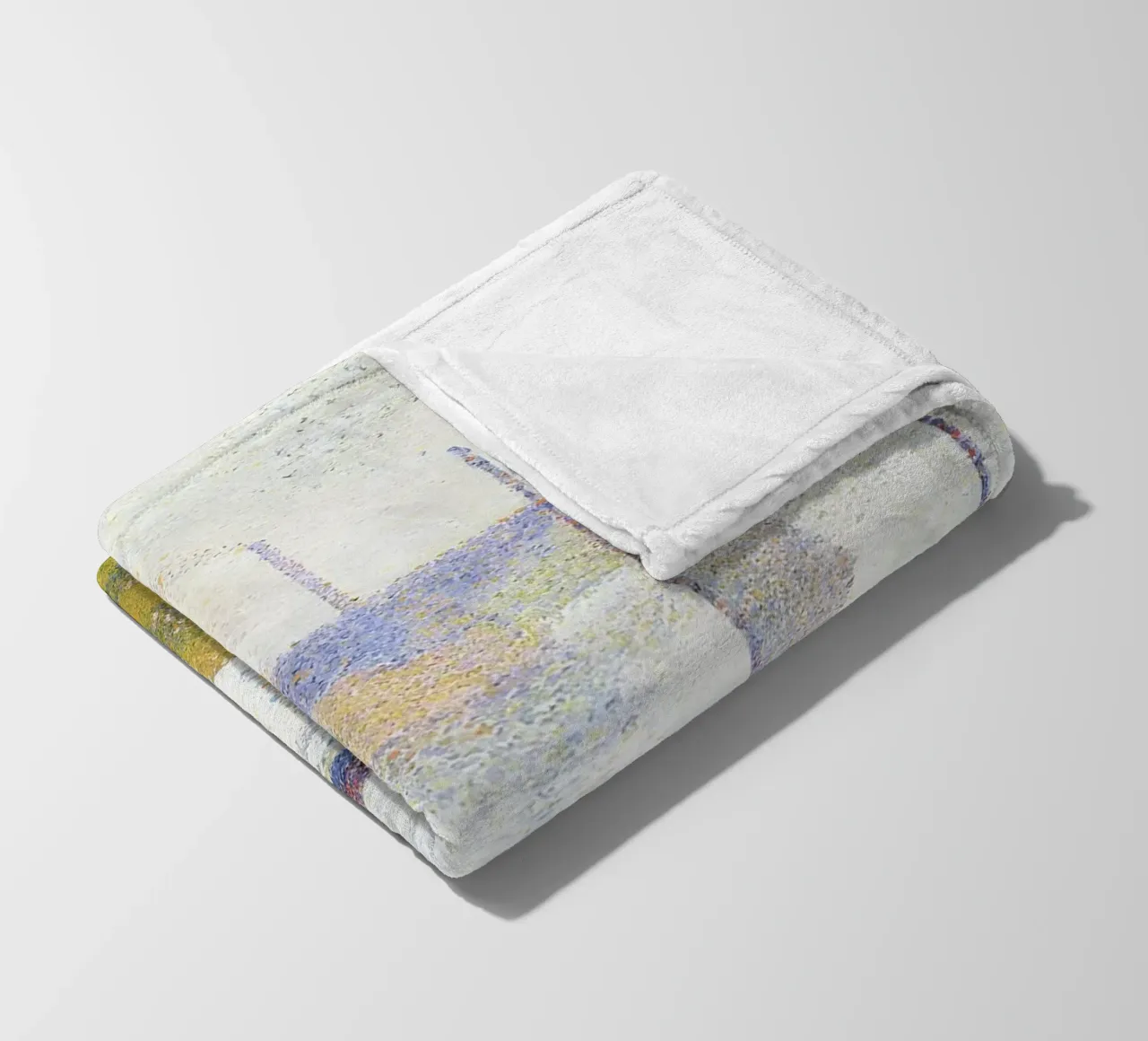 Seurat's The Seine at Courbevoie - Pointillist Landscape fleece blanket by NorwesClub