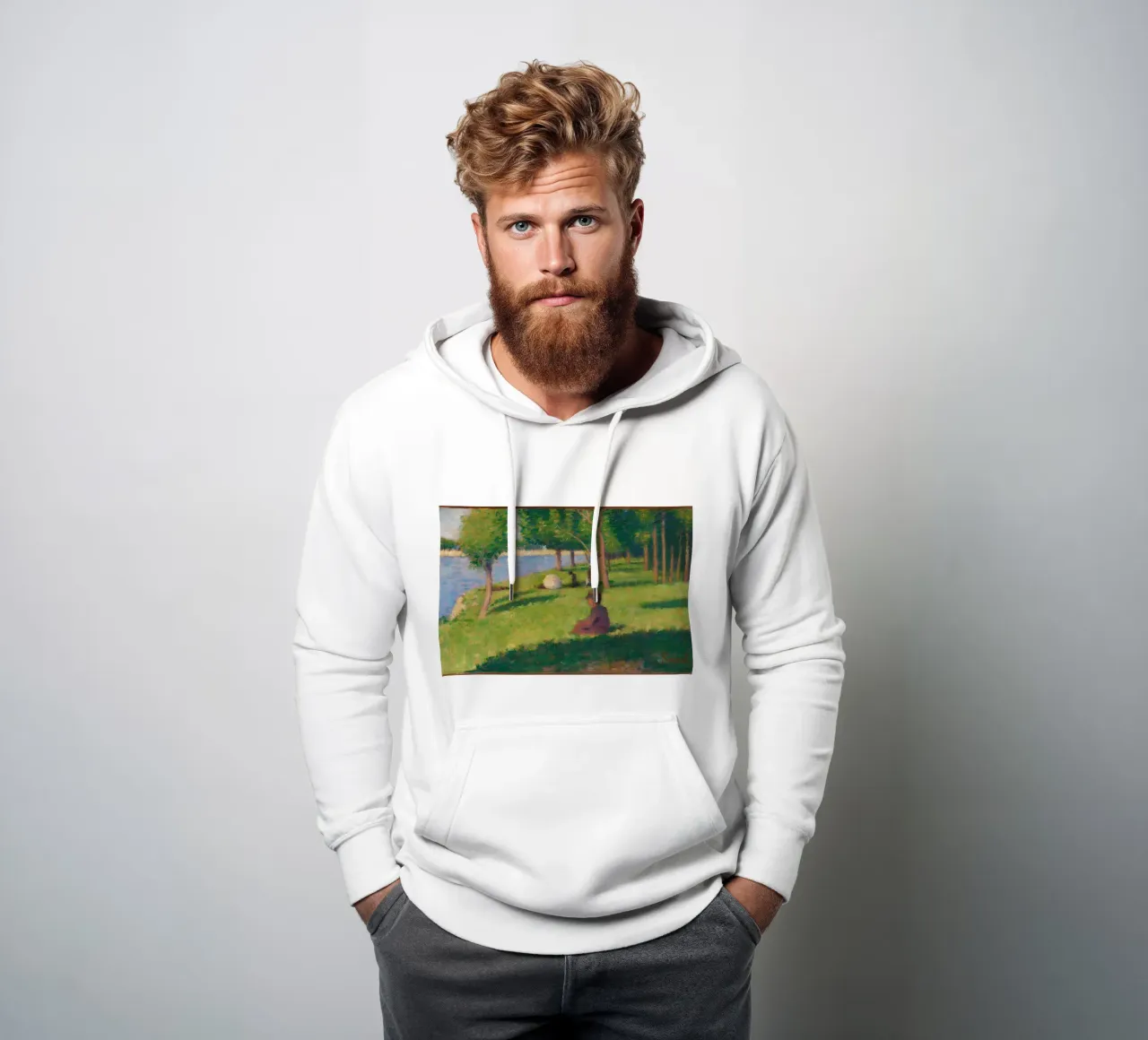 Il picnic sul fiume di Seurat - Il tempo libero del neoimpressionismo felpa con cappuccio da NorwesClub
