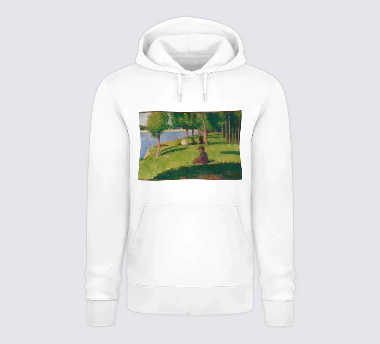 Il picnic sul fiume di Seurat - Il tempo libero del neoimpressionismo felpa con cappuccio da NorwesClub