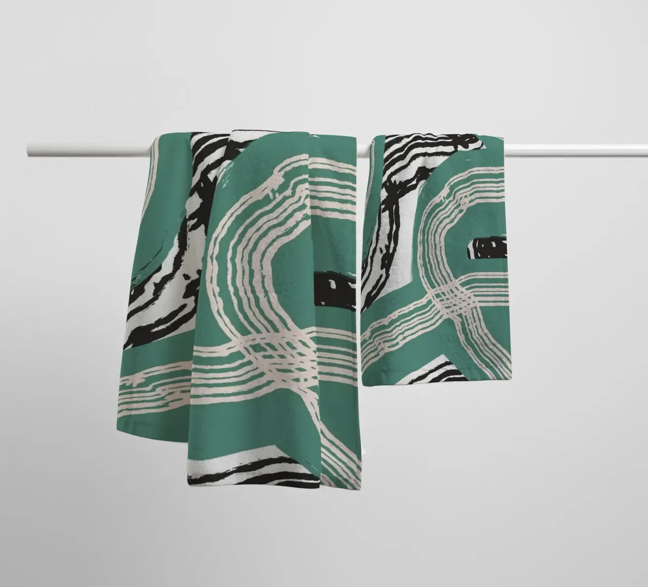 Astrazione delle linee 04 asciugamano da bagno da Little Dean