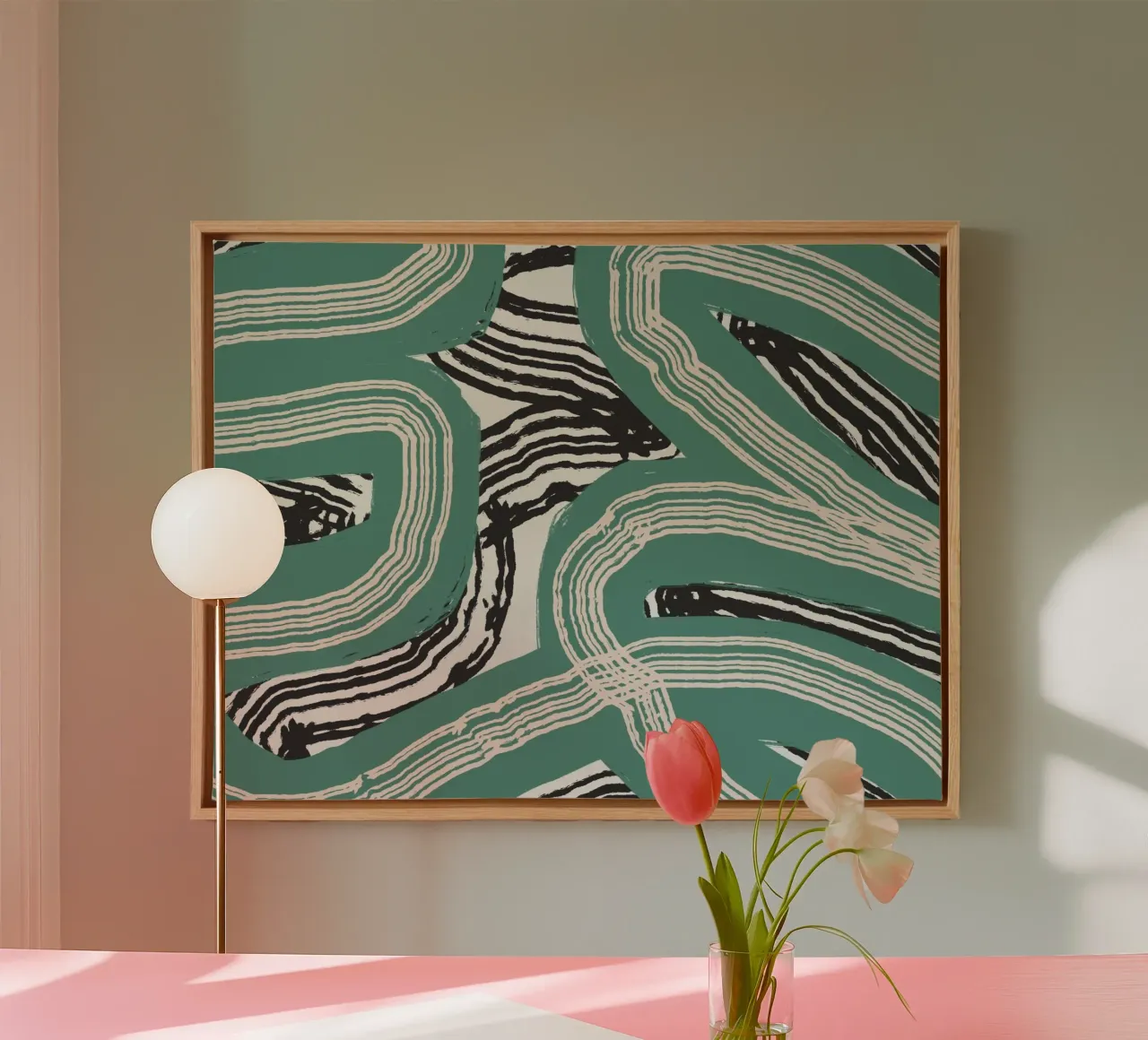 Line abstraction 04 canvas by Little Dean