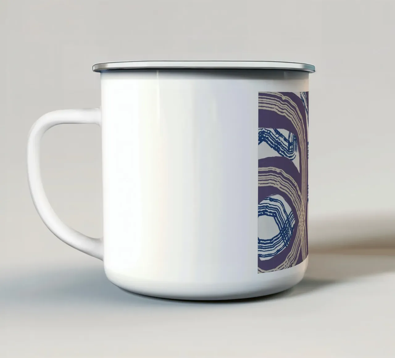 Astrazione delle linee 05 tazza in smalto da Little Dean