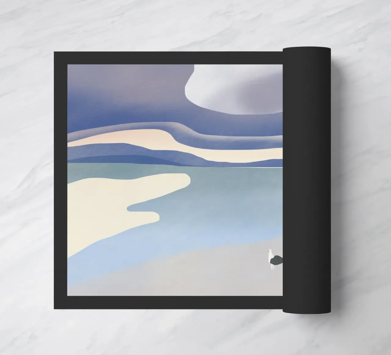 Möwenstrand Fußmatte von Little Dean