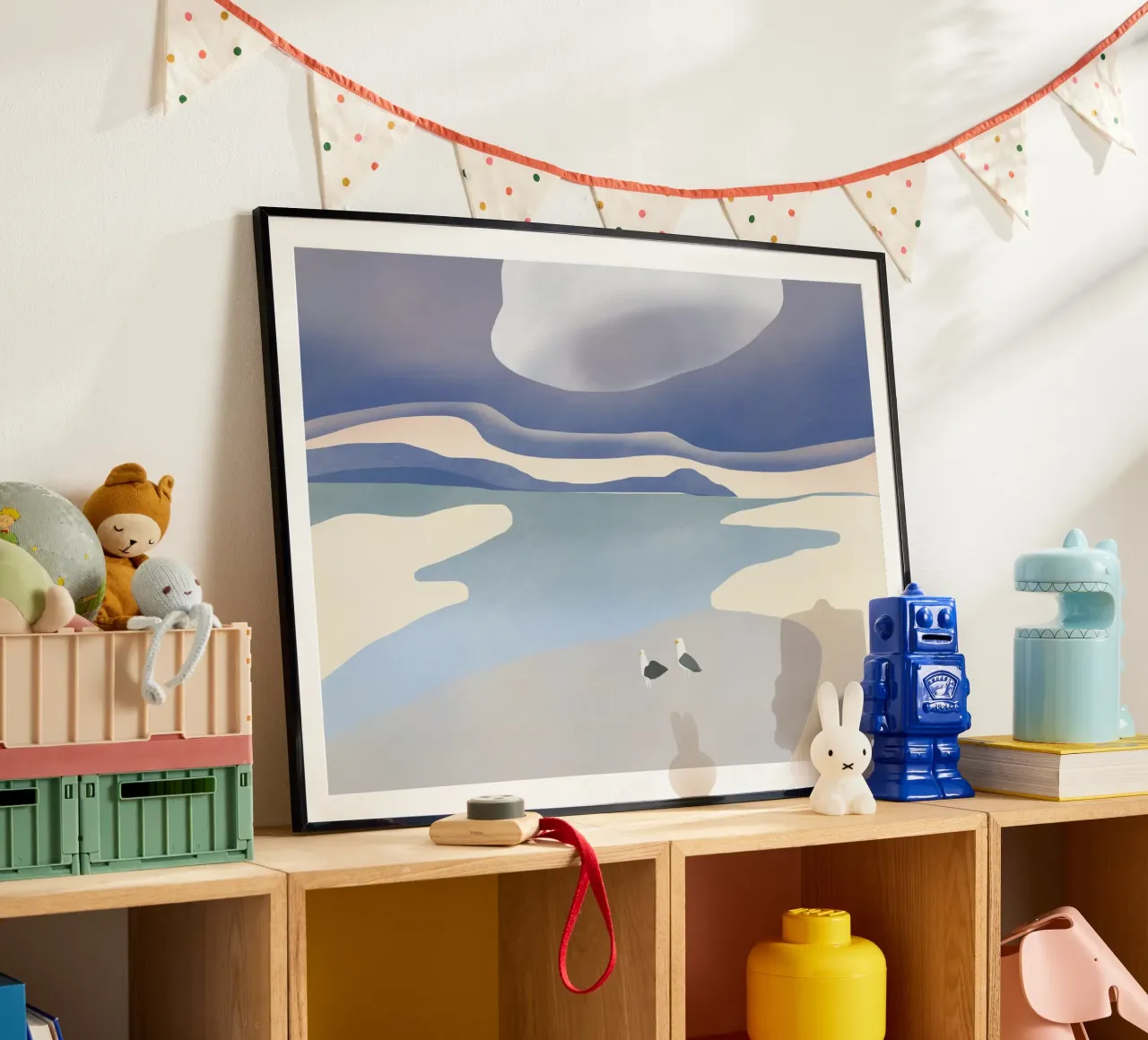 Möwenstrand Poster von Little Dean