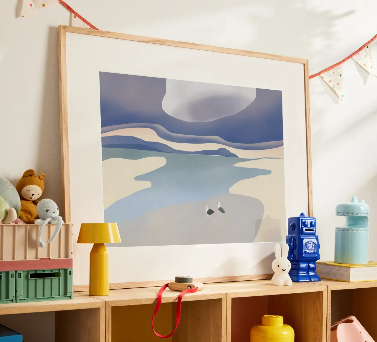 Möwenstrand Poster von Little Dean