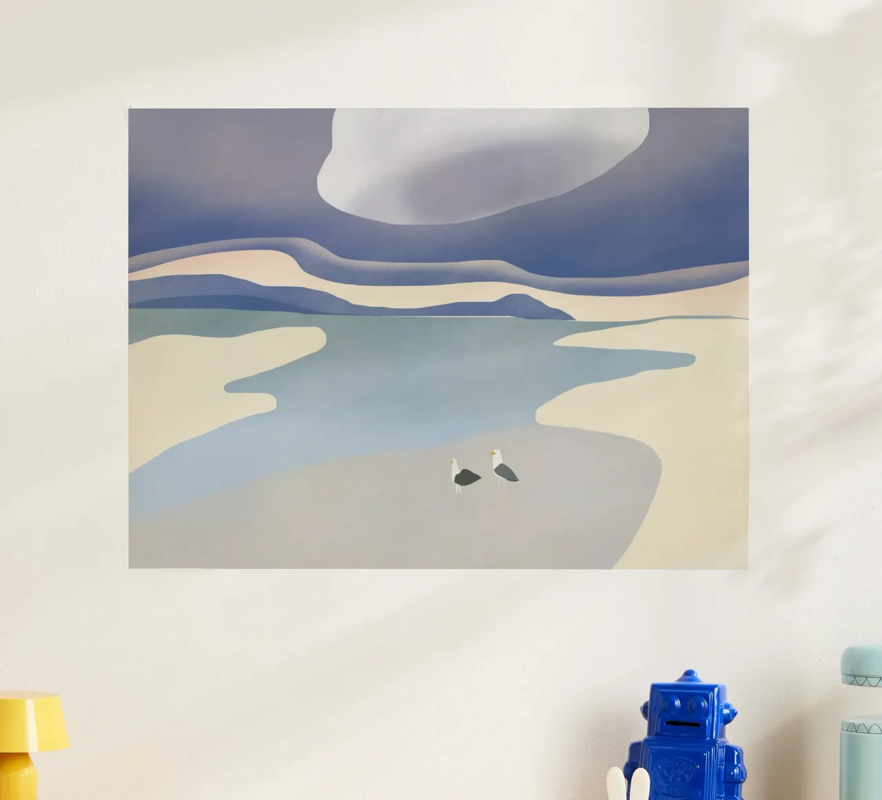 Möwenstrand Poster von Little Dean