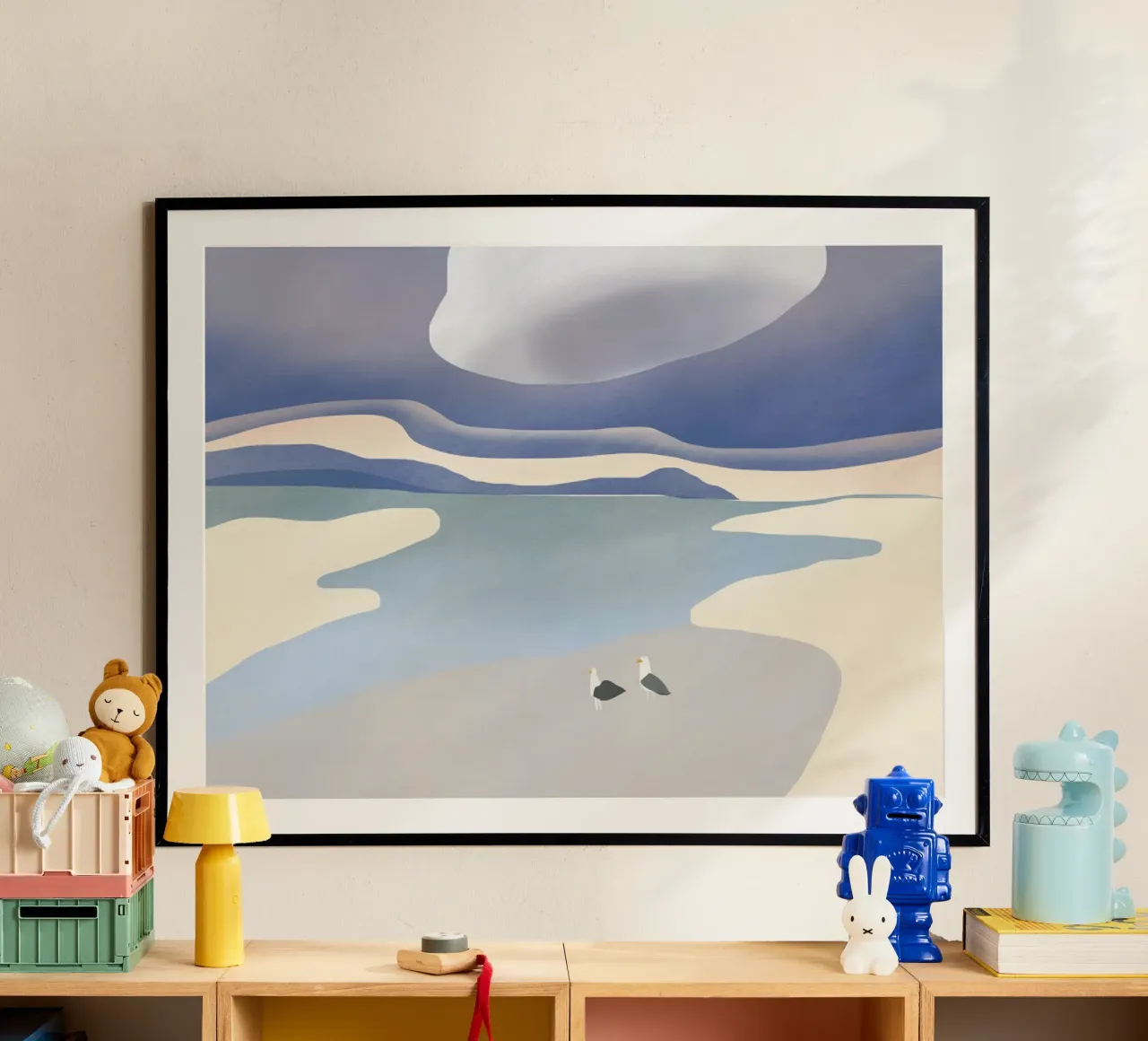 Möwenstrand Poster von Little Dean