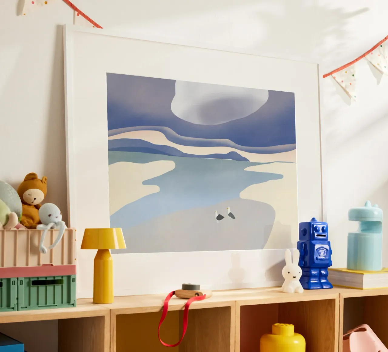 Möwenstrand Poster von Little Dean