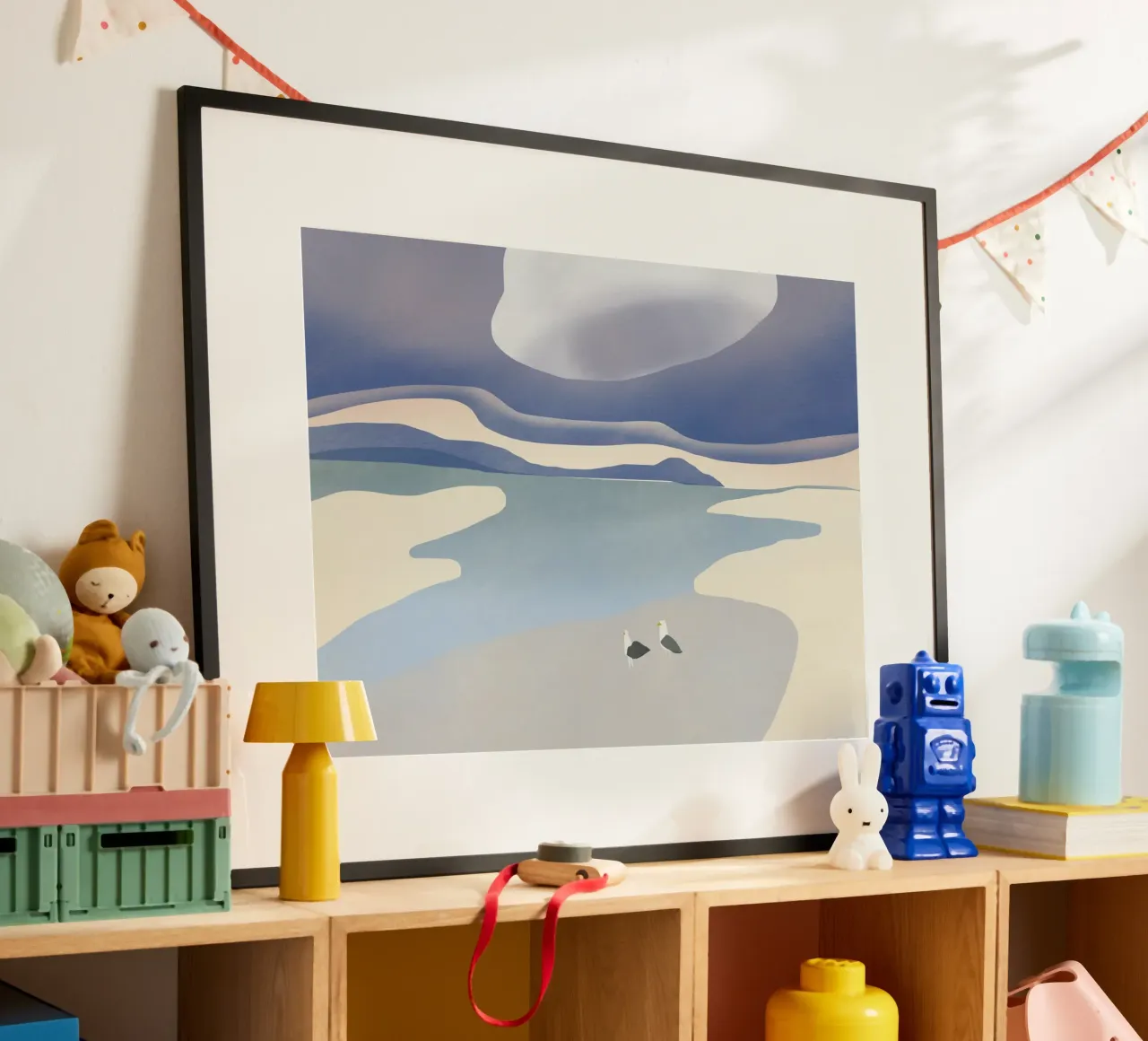 Möwenstrand Poster von Little Dean