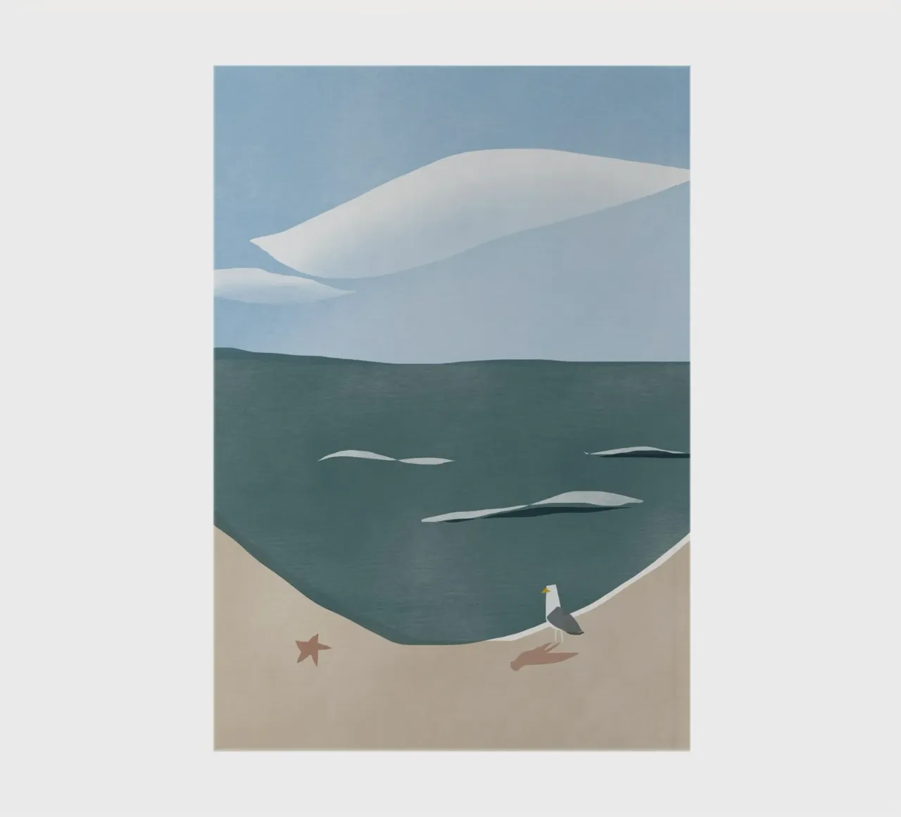 Seagull and starfish notebook by Little Dean