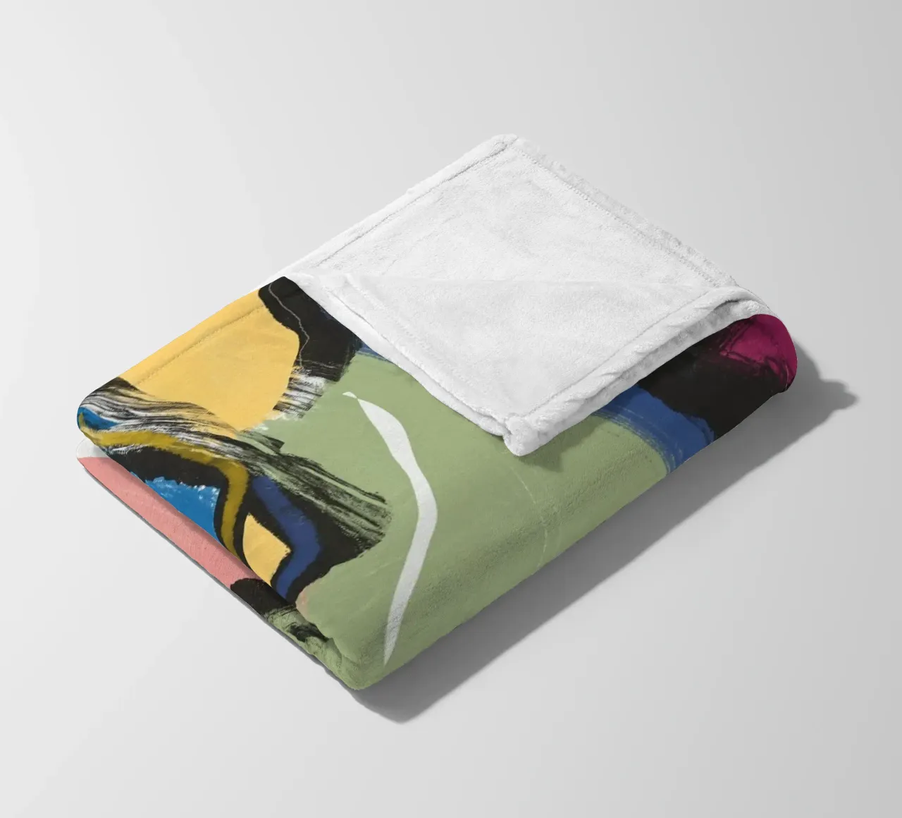 Abstraction 03 fleece blanket by Little Dean