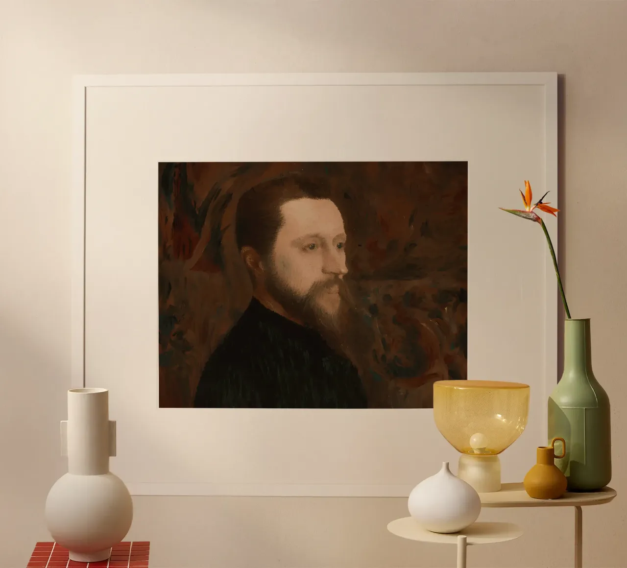 Portrait of Georges Seurat - Post-Impressionist Master poster with wooden frame by NorwesClub