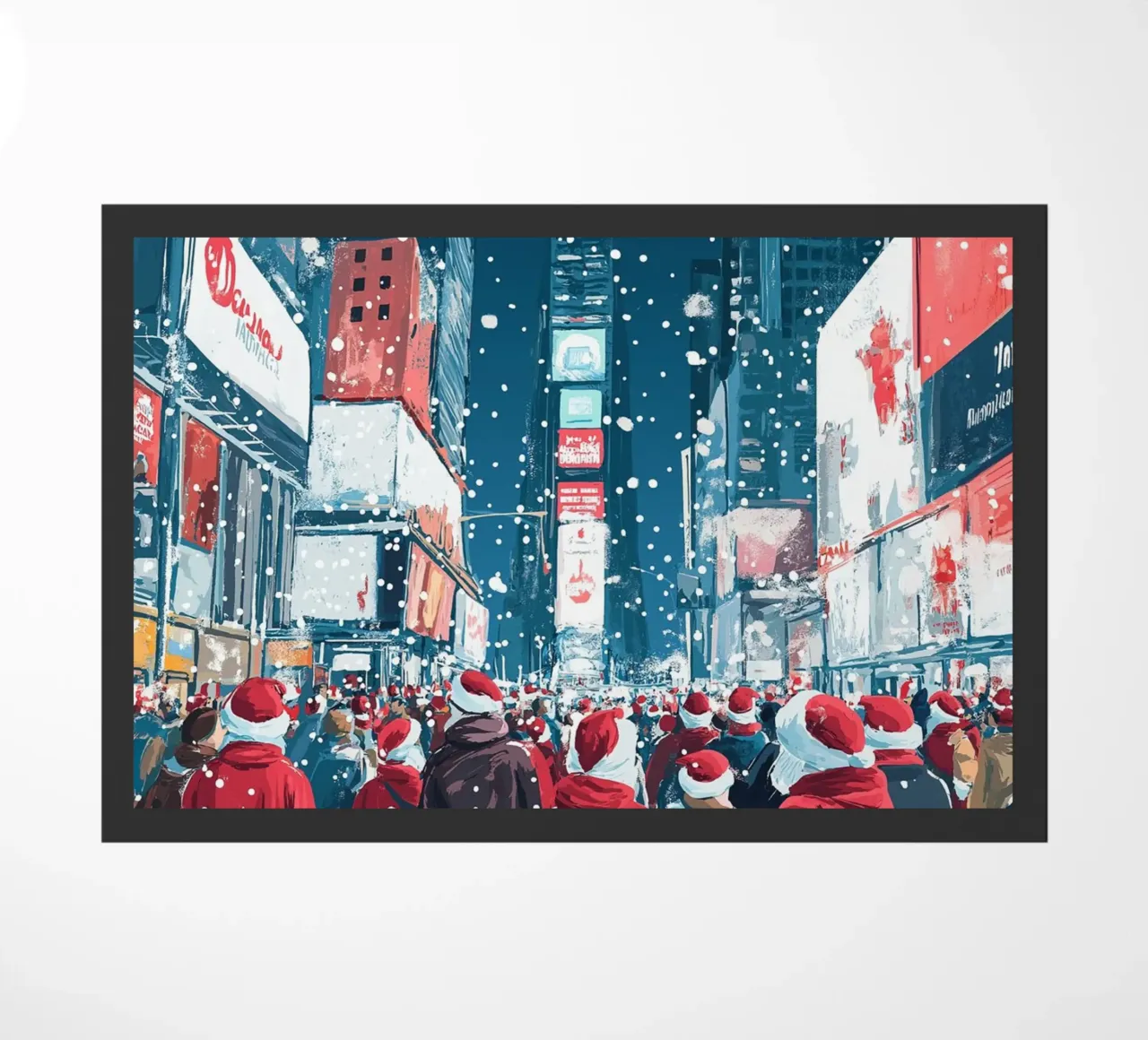 Babbo Natale a Times Square - Divertimento natalizio innevato a NYC zerbino da ClubArt