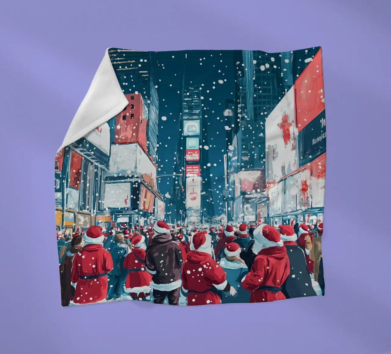 Babbo Natale a Times Square - Divertimento natalizio innevato a NYC coperta in pile da ClubArt