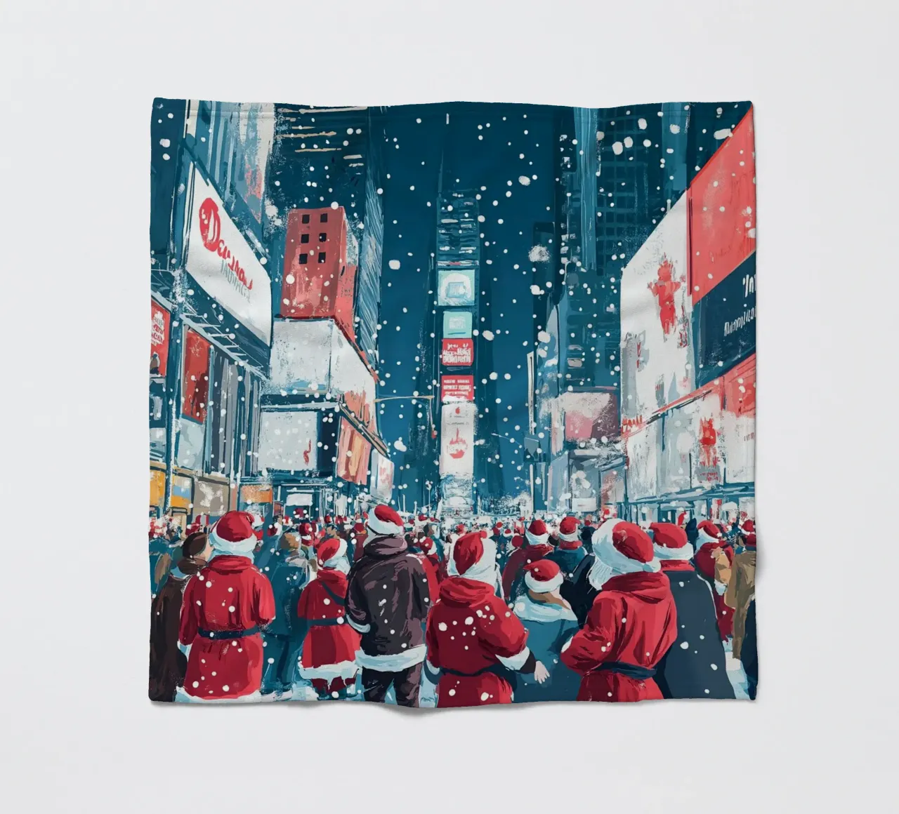 Babbo Natale a Times Square - Divertimento natalizio innevato a NYC coperta in pile da ClubArt