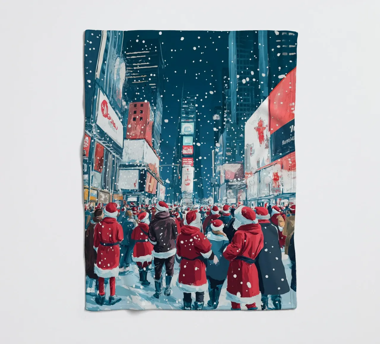 Babbo Natale a Times Square - Divertimento natalizio innevato a NYC coperta in pile da ClubArt