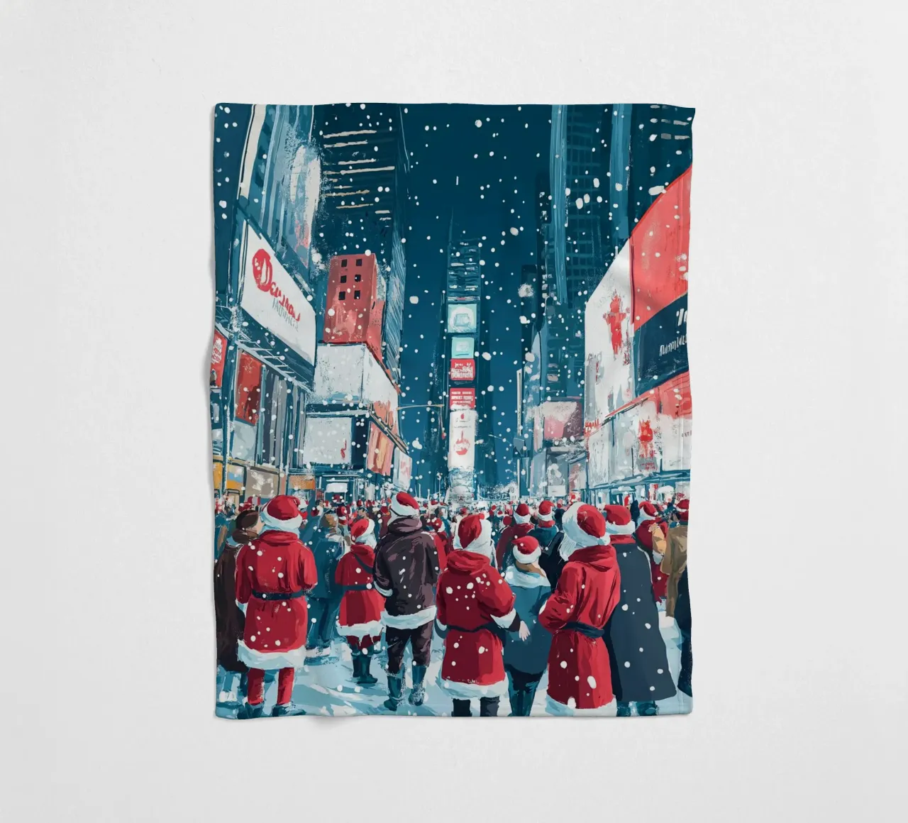 Babbo Natale a Times Square - Divertimento natalizio innevato a NYC coperta in pile da ClubArt
