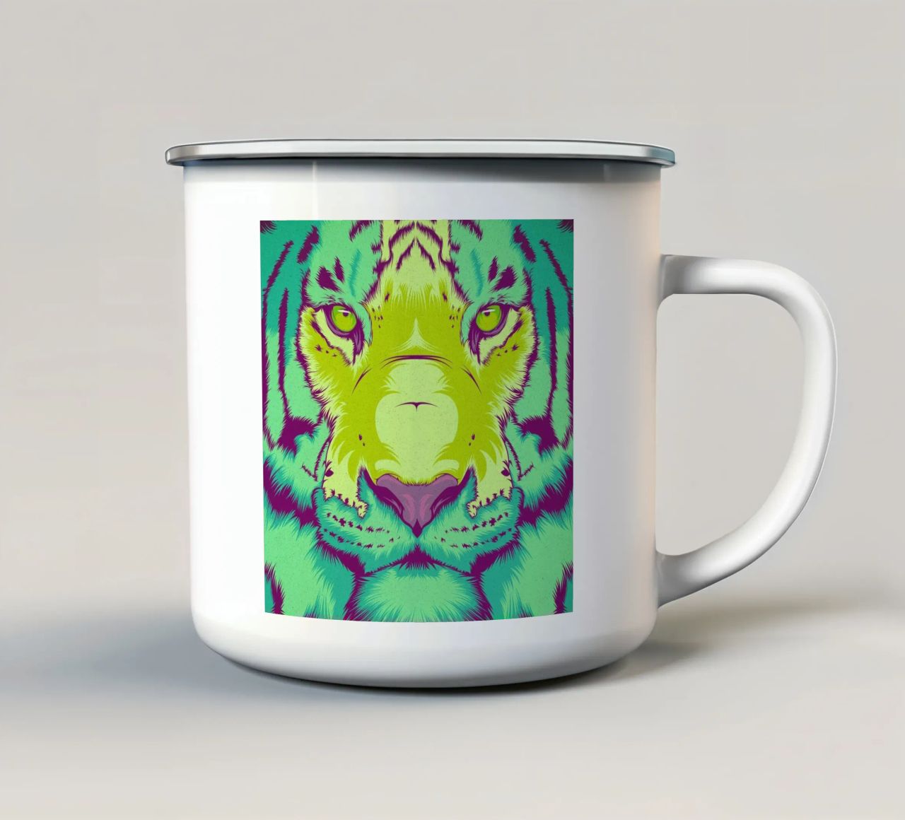 Tiger tazza in smalto da Cranio Dsgn