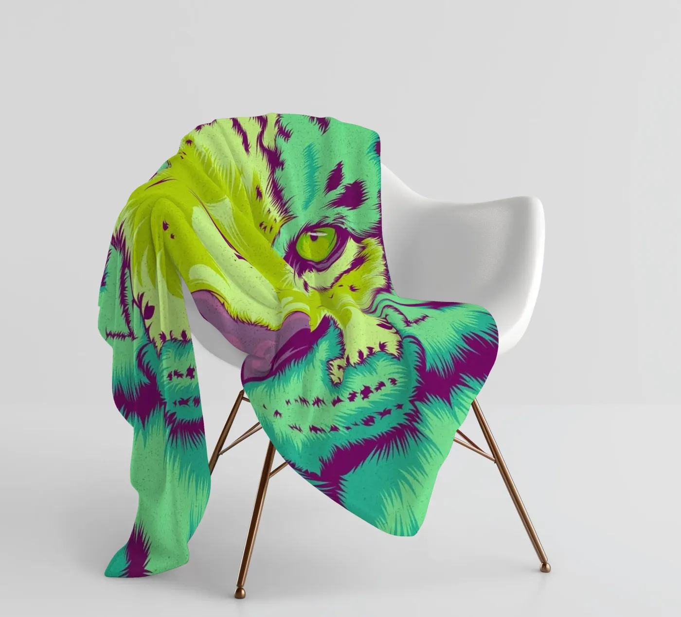 Tiger fleece blanket by Cranio Dsgn