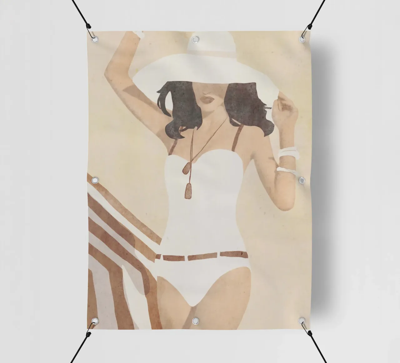 Stato d'animo della spiaggia telo in pvc da LeaDArt