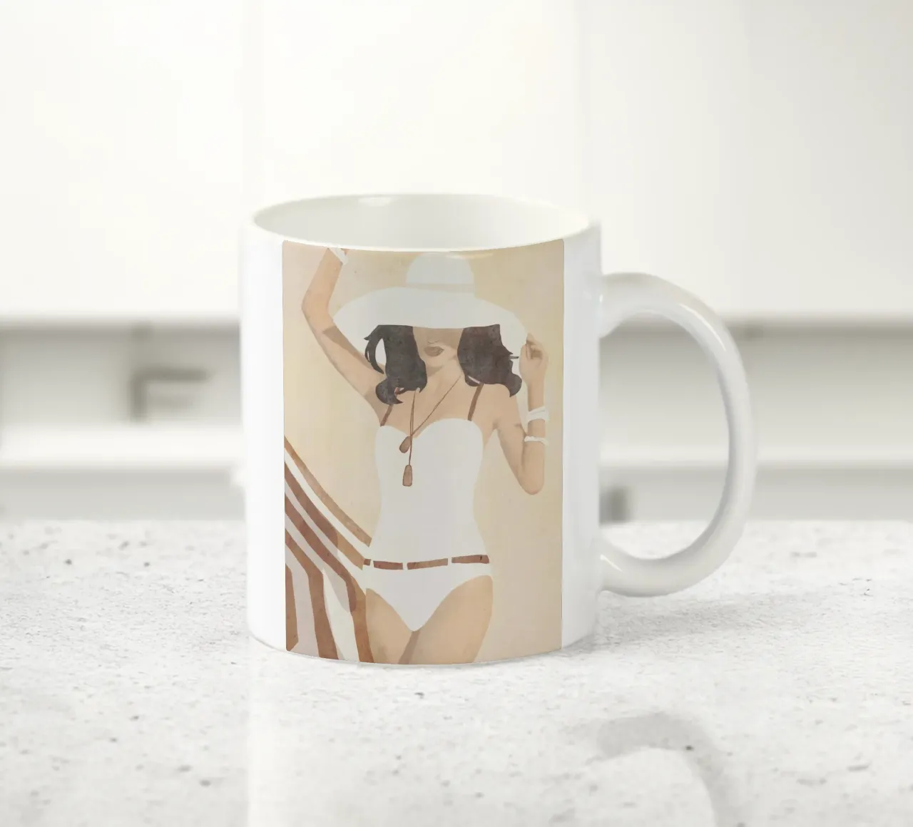 Stato d'animo della spiaggia tazza in ceramica da LeaDArt