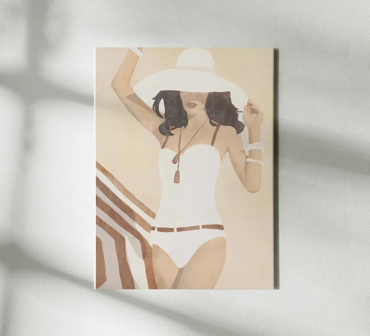 Strandstemming canvas met Baklijst van LeaDArt