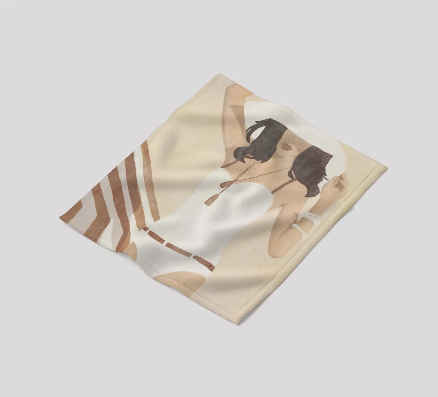 Beach Mood fleece blanket by LeaDArt