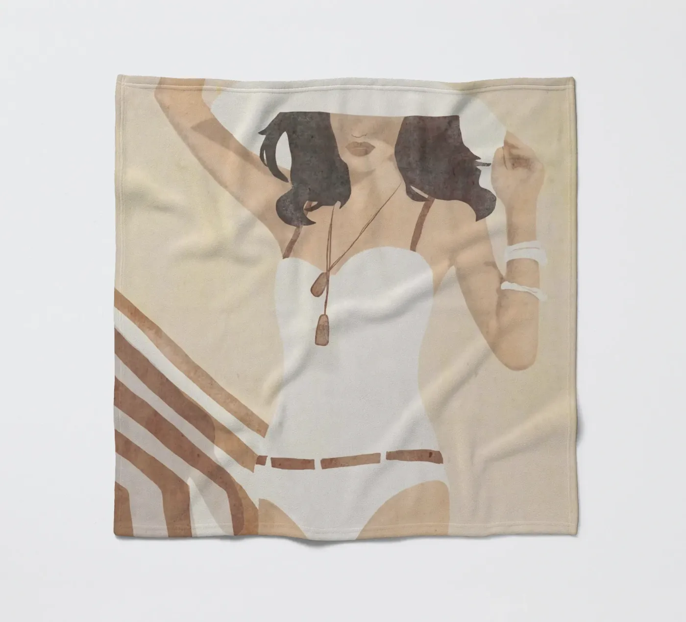 Beach Mood fleece blanket by LeaDArt