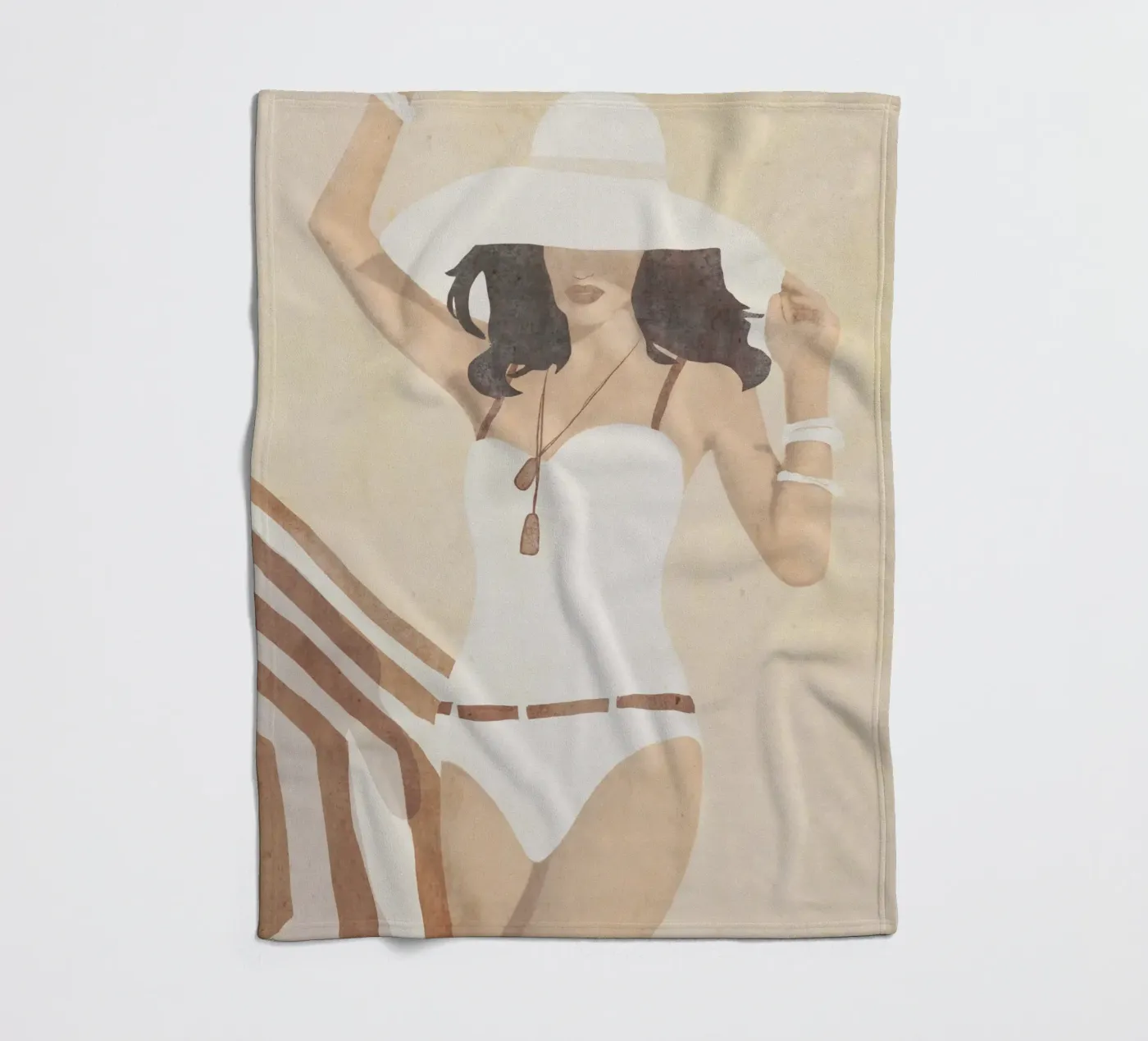 Beach Mood fleece blanket by LeaDArt