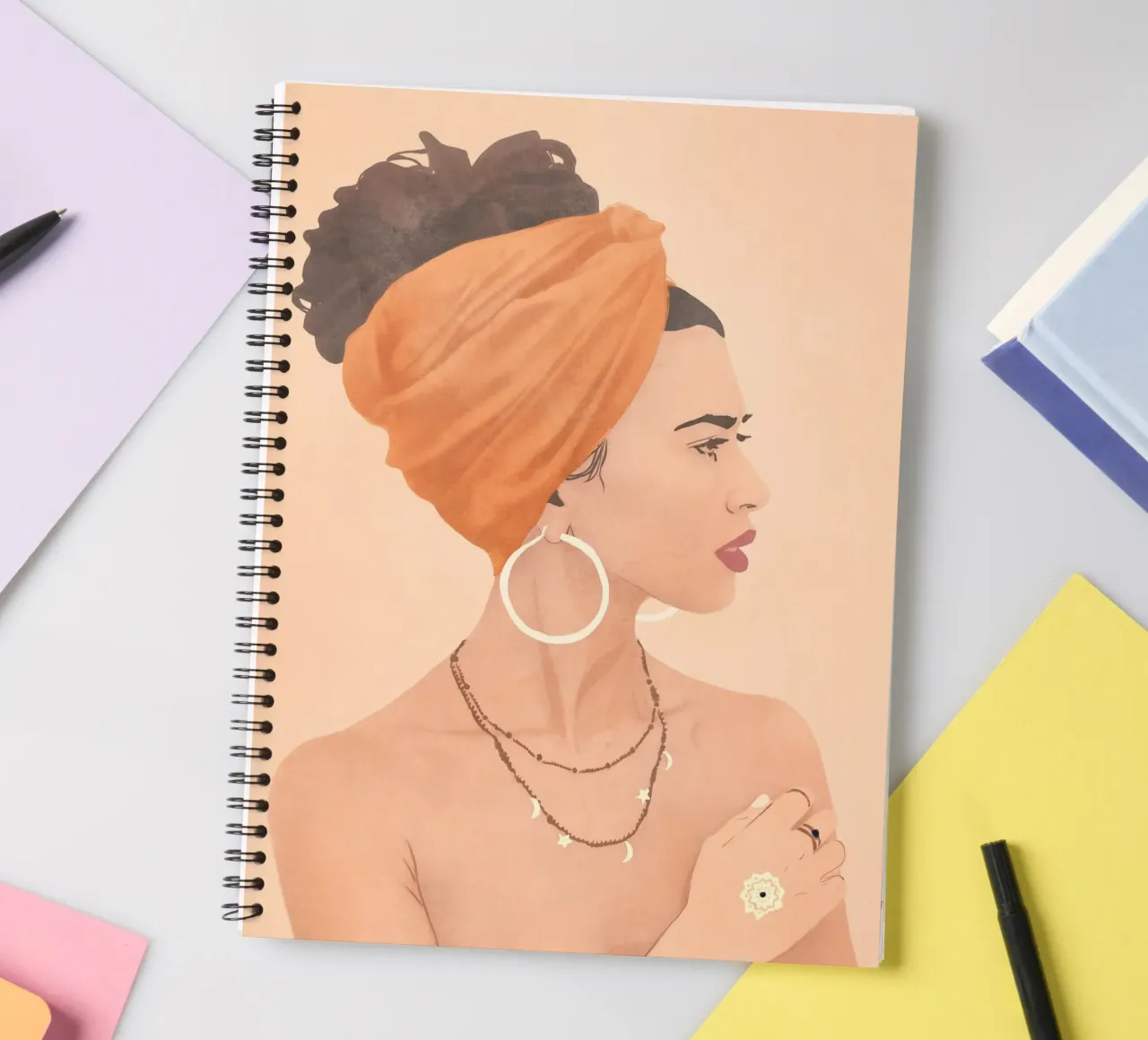L'audace à l'orange carnet à spirale de LeaDArt