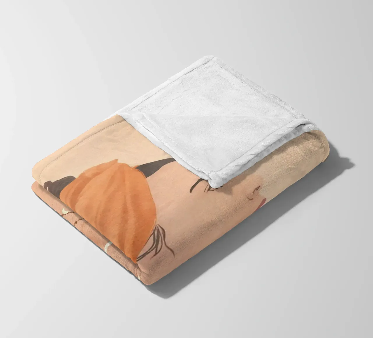 Audace in arancione coperta in pile da LeaDArt
