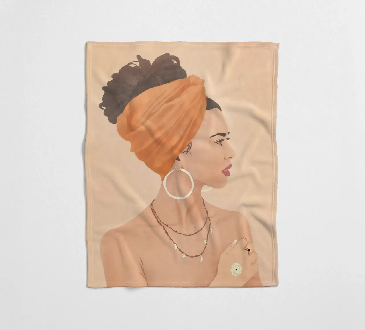 Audace in arancione coperta in pile da LeaDArt