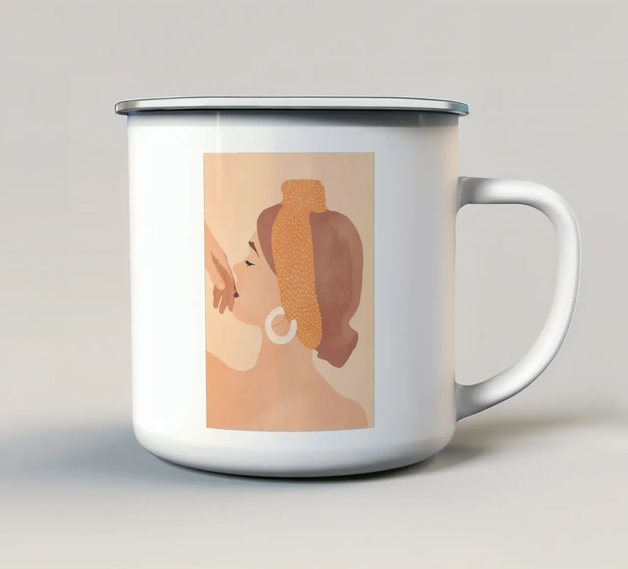 Il tocco gentile 2 tazza in smalto da LeaDArt