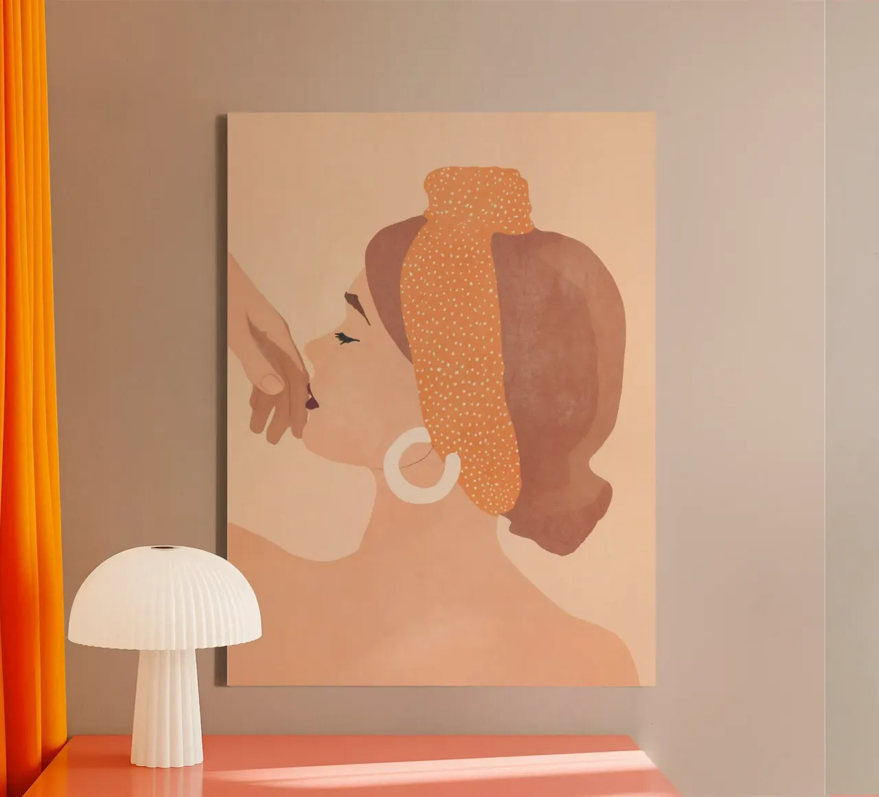 Il tocco gentile 2 tela con Cornice a cassetta da LeaDArt