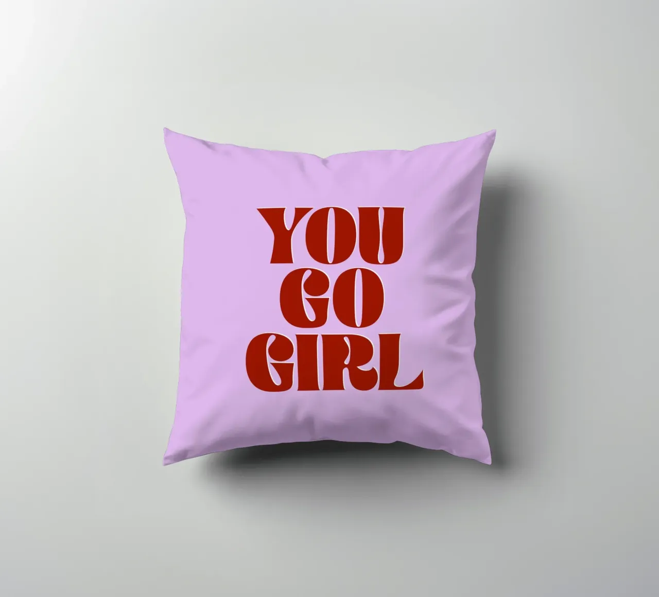 You Go Girl decorative cushion by Ayleen