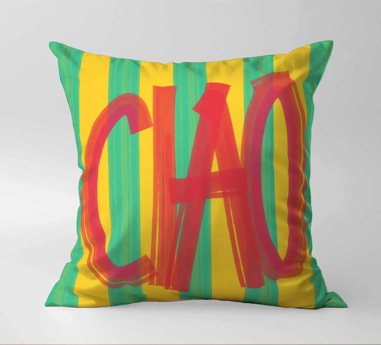 Ciao pennellata cuscino da QuooodZ by MooodzArt